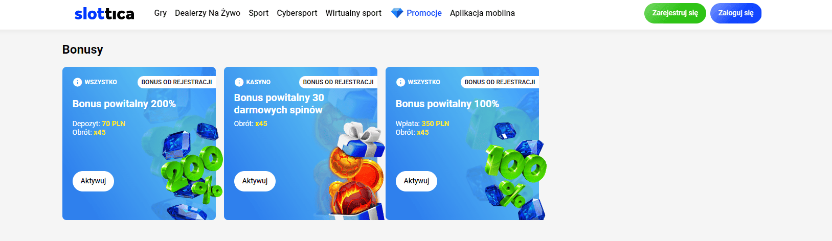 Slottica slottica kasyno bonus za rejestrację i darmowe spiny